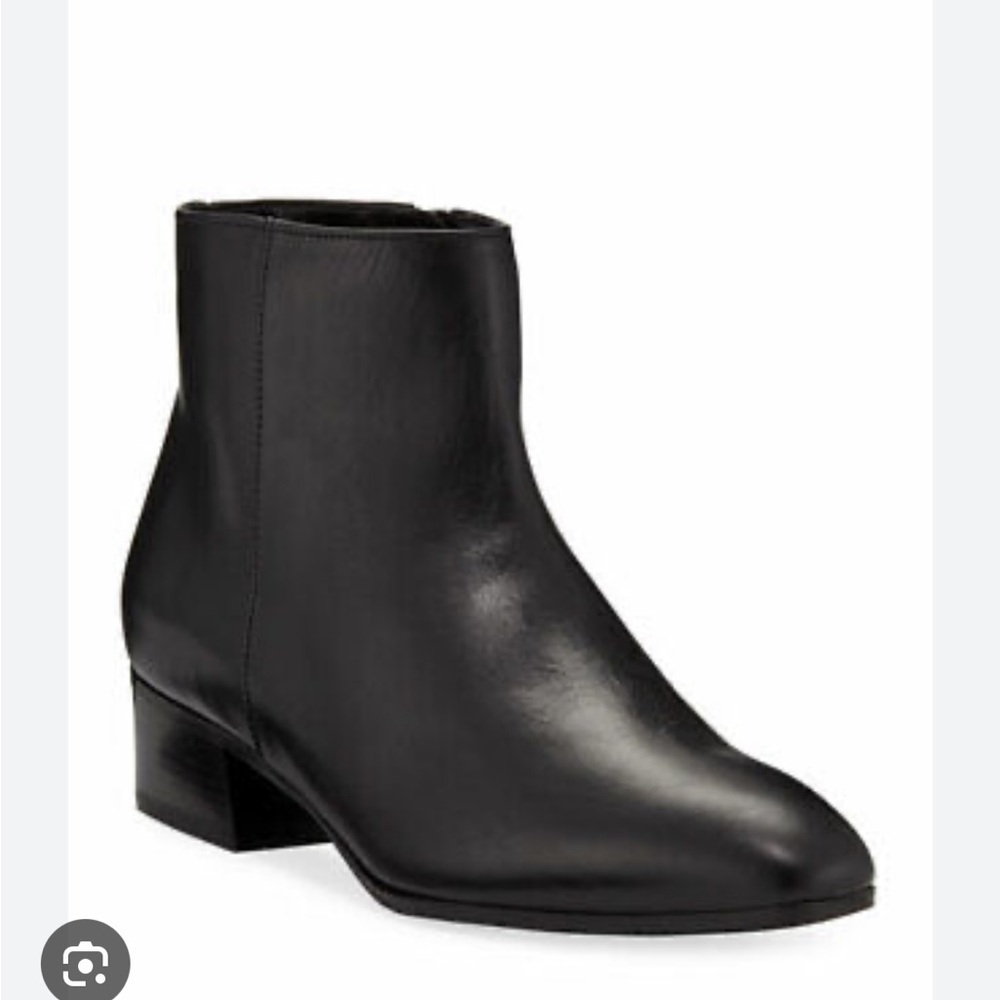 Aquatalia Black Leather Ankle Boots